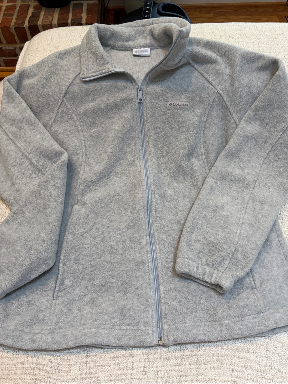 Columbia Gray Full-Zip Fleece Jacket